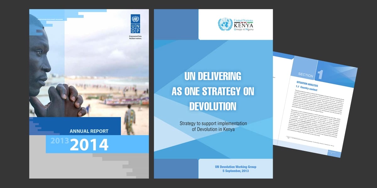 UNDP Kenya Report Graphic Design