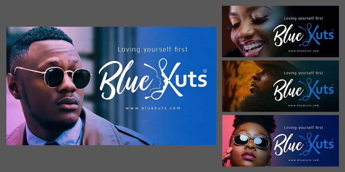 Bluekuts Barbershop Posters and Graphic Design